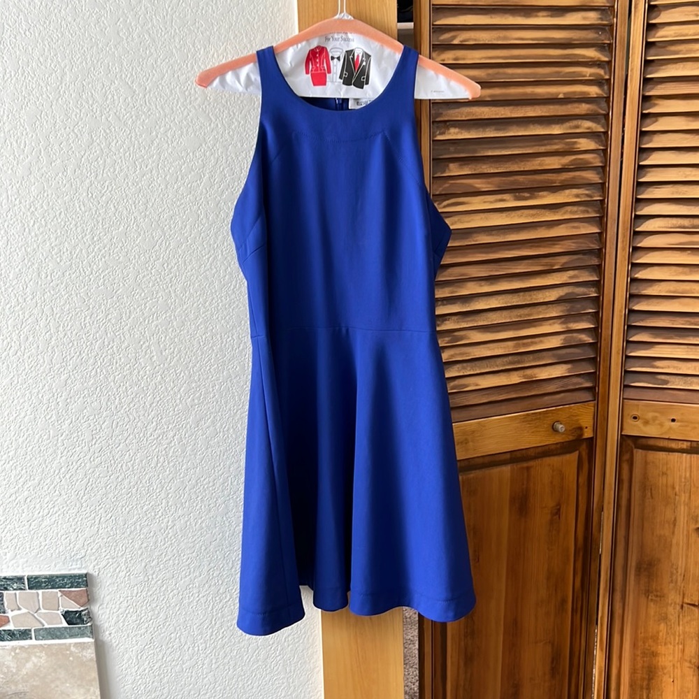 Elizabeth James blue cocktail dress size 8